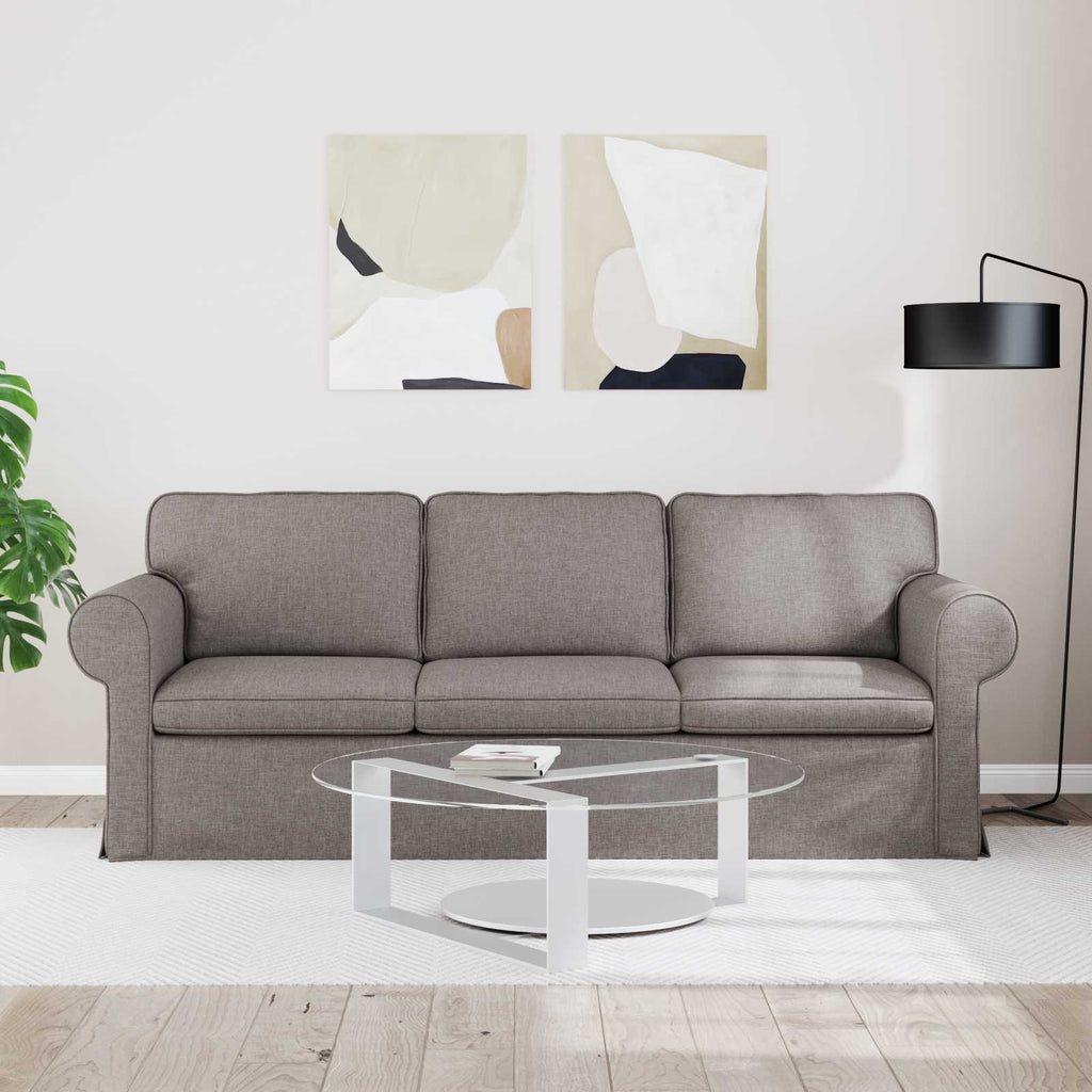 Καναπές Taupe 215 x 82 x 80 εκ ύφασμα