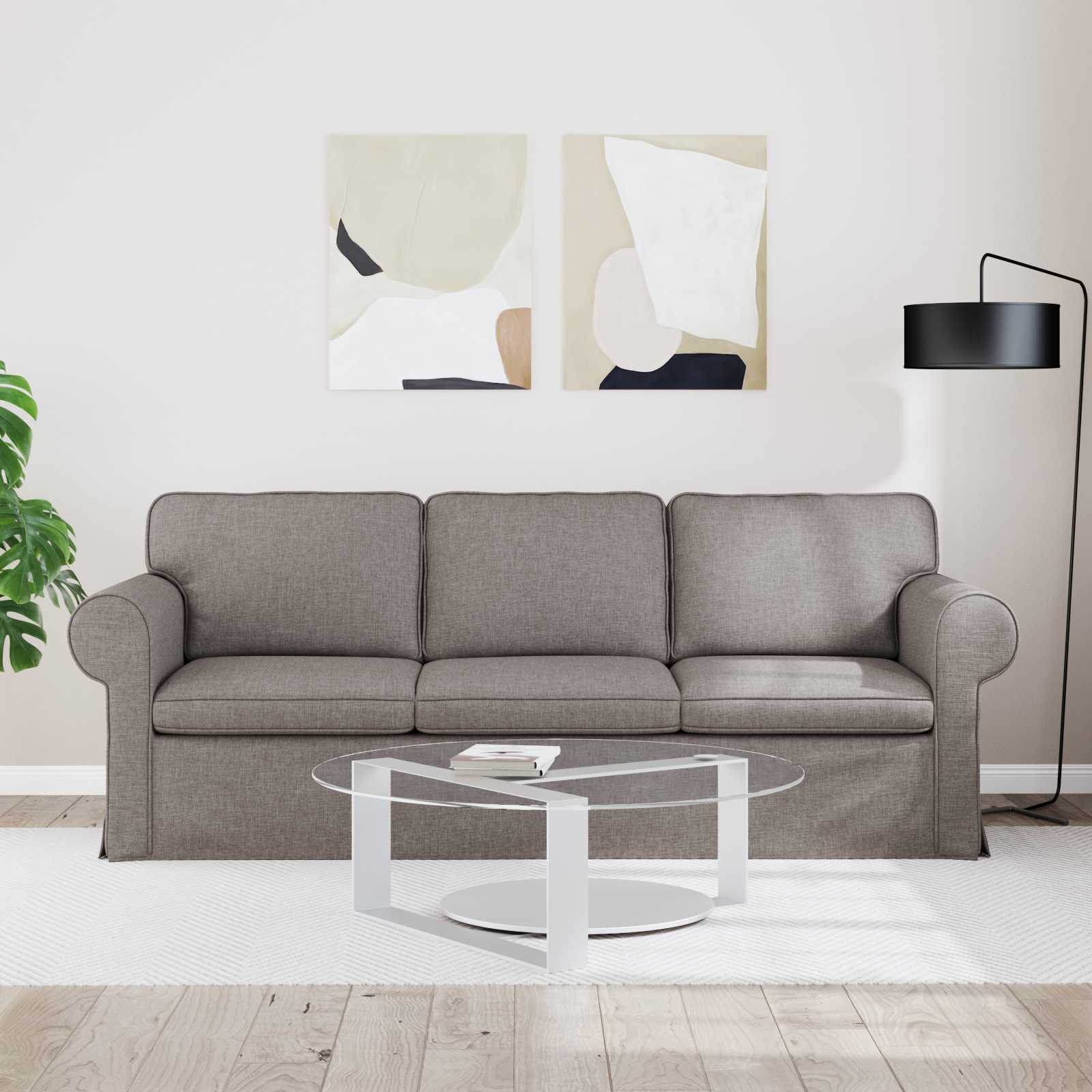 Καναπές Taupe 215 x 82 x 80 εκ ύφασμα
