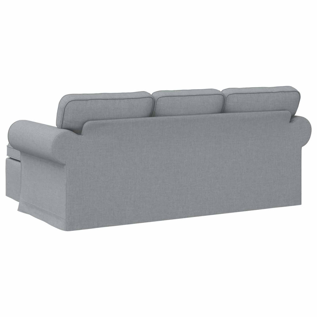 Καναπές Ανοιχτό γκρι 195 x 138 x 80 εκ ύφασμα