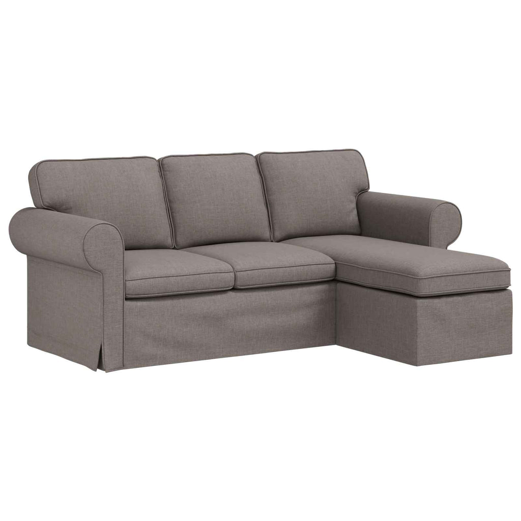 Καναπές Taupe 195 x 138 x 80 εκ ύφασμα