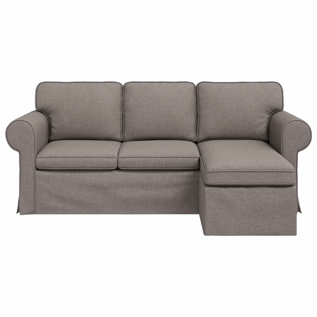 Καναπές Taupe 195 x 138 x 80 εκ ύφασμα