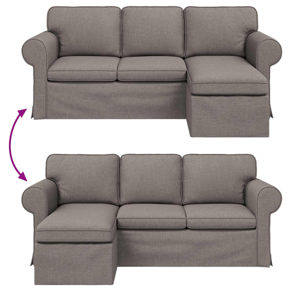 Καναπές Taupe 195 x 138 x 80 εκ ύφασμα