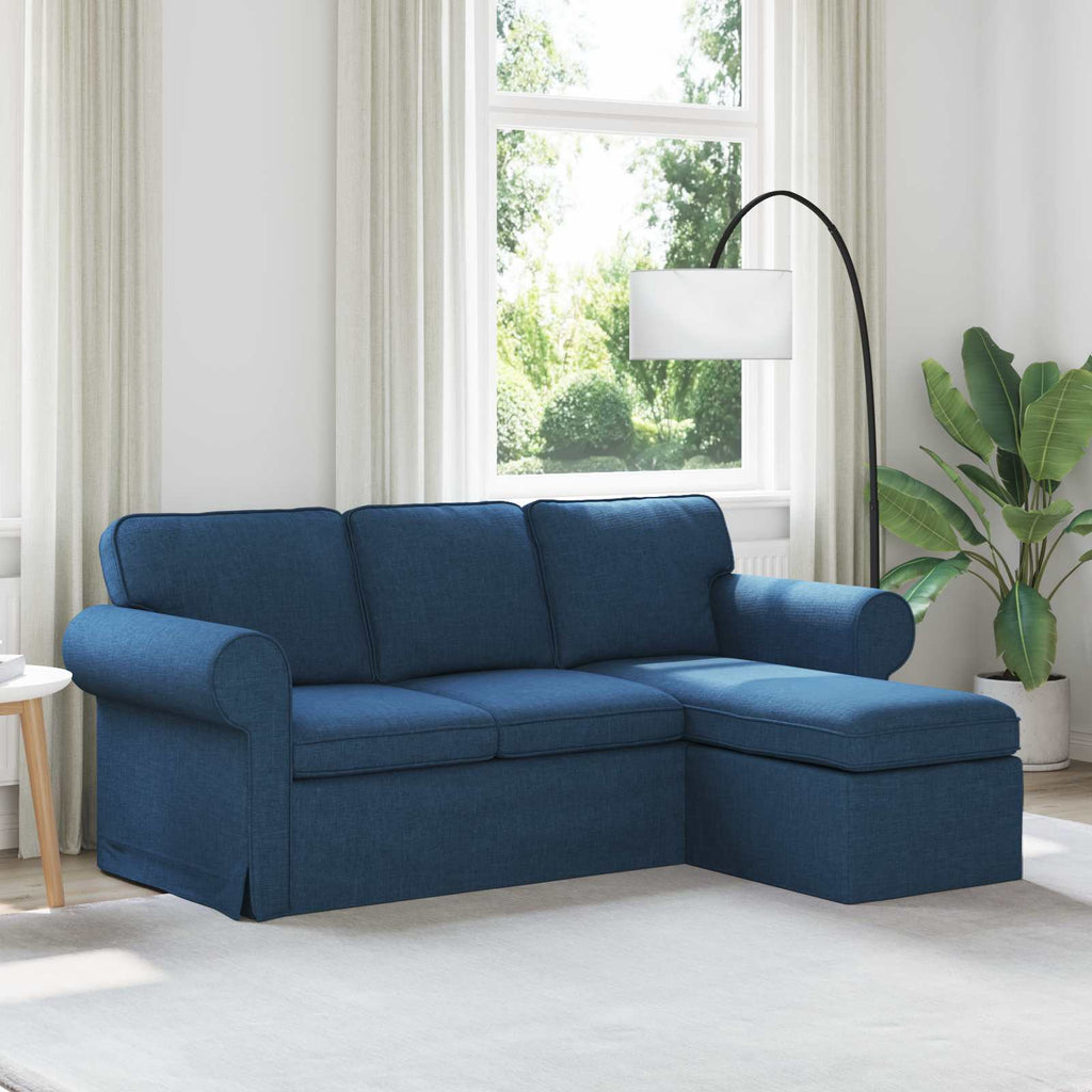 Καναπές Μπλε 195 x 138 x 80 εκ ύφασμα