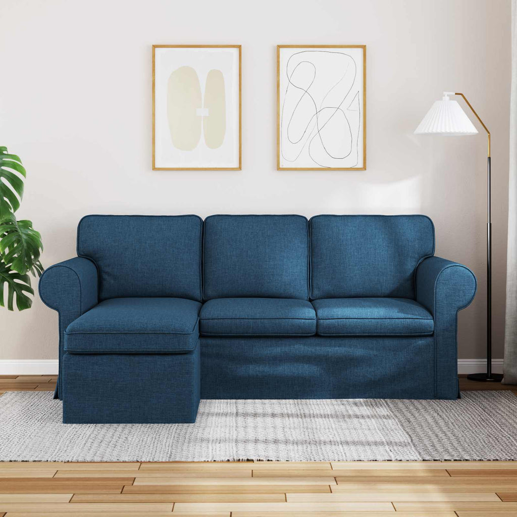 Καναπές Μπλε 195 x 138 x 80 εκ ύφασμα