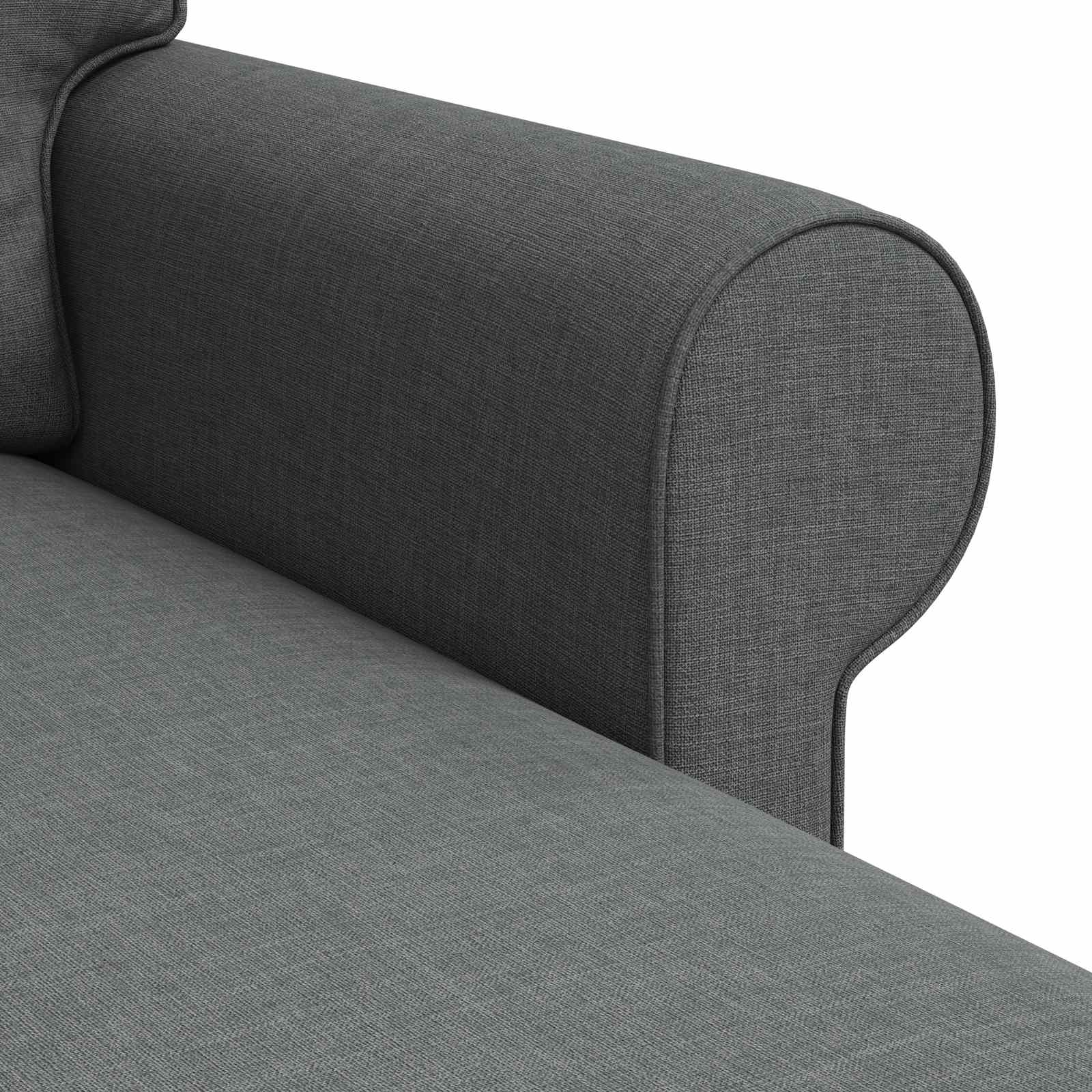Καναπές Σκούρο Γκρι 215 x 138 x 80 εκ ύφασμα