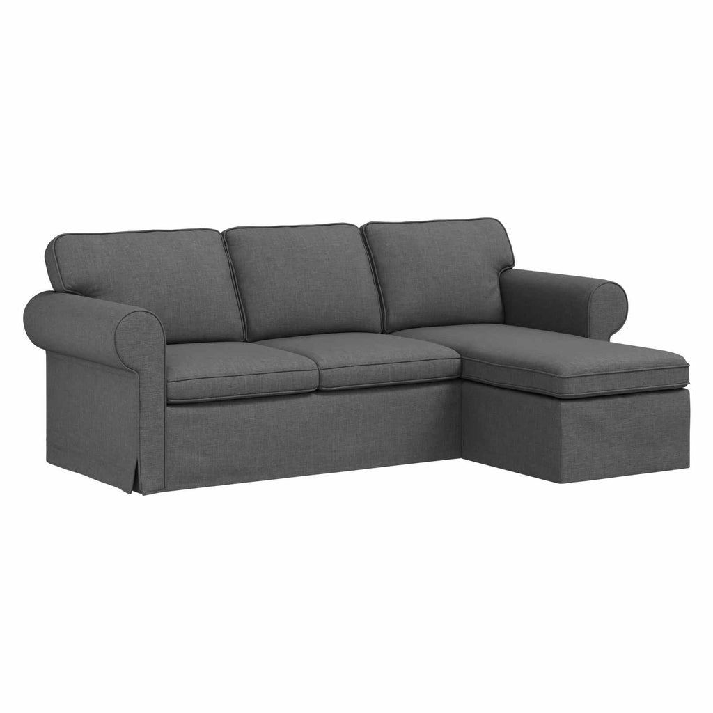 Καναπές Σκούρο Γκρι 215 x 138 x 80 εκ ύφασμα