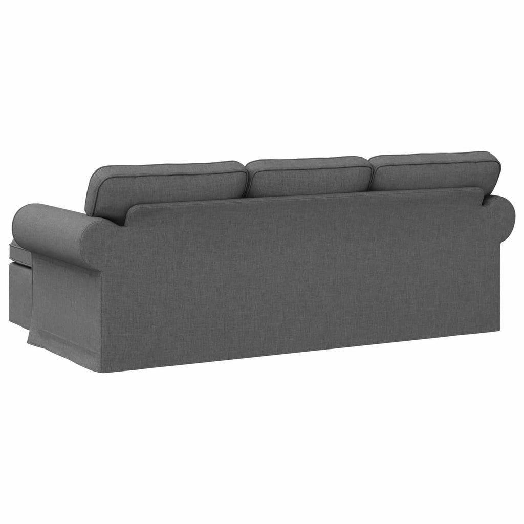 Καναπές Σκούρο Γκρι 215 x 138 x 80 εκ ύφασμα
