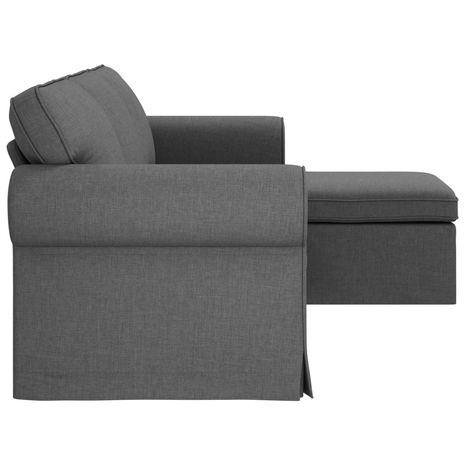 Καναπές Σκούρο Γκρι 215 x 138 x 80 εκ ύφασμα