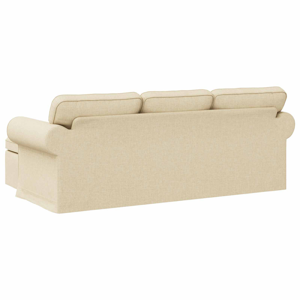 Καναπές Κρεμ 215 x 138 x 80 εκ ύφασμα