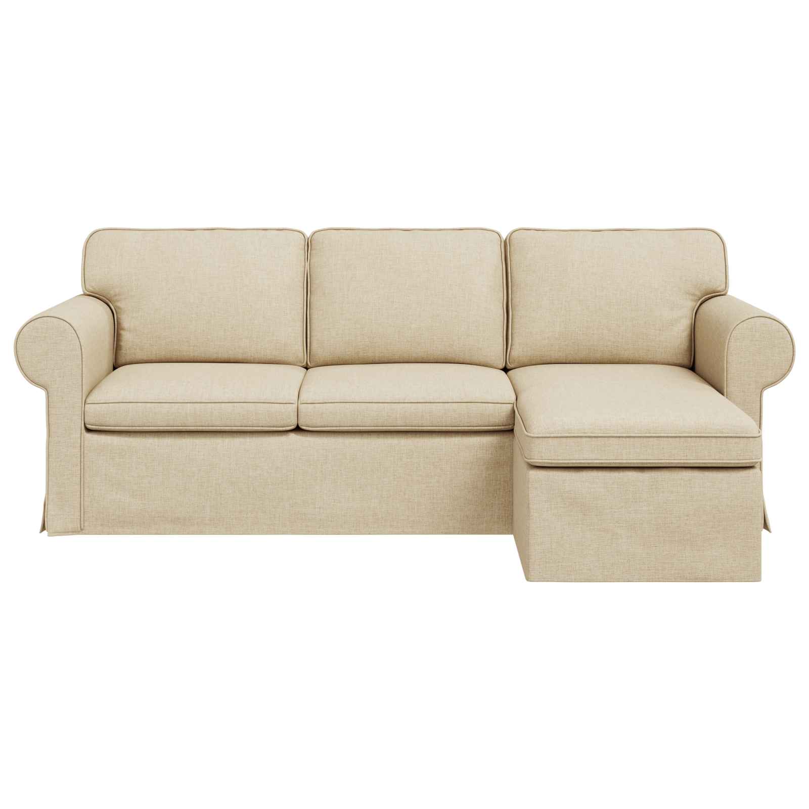 Καναπές Κρεμ 215 x 138 x 80 εκ ύφασμα