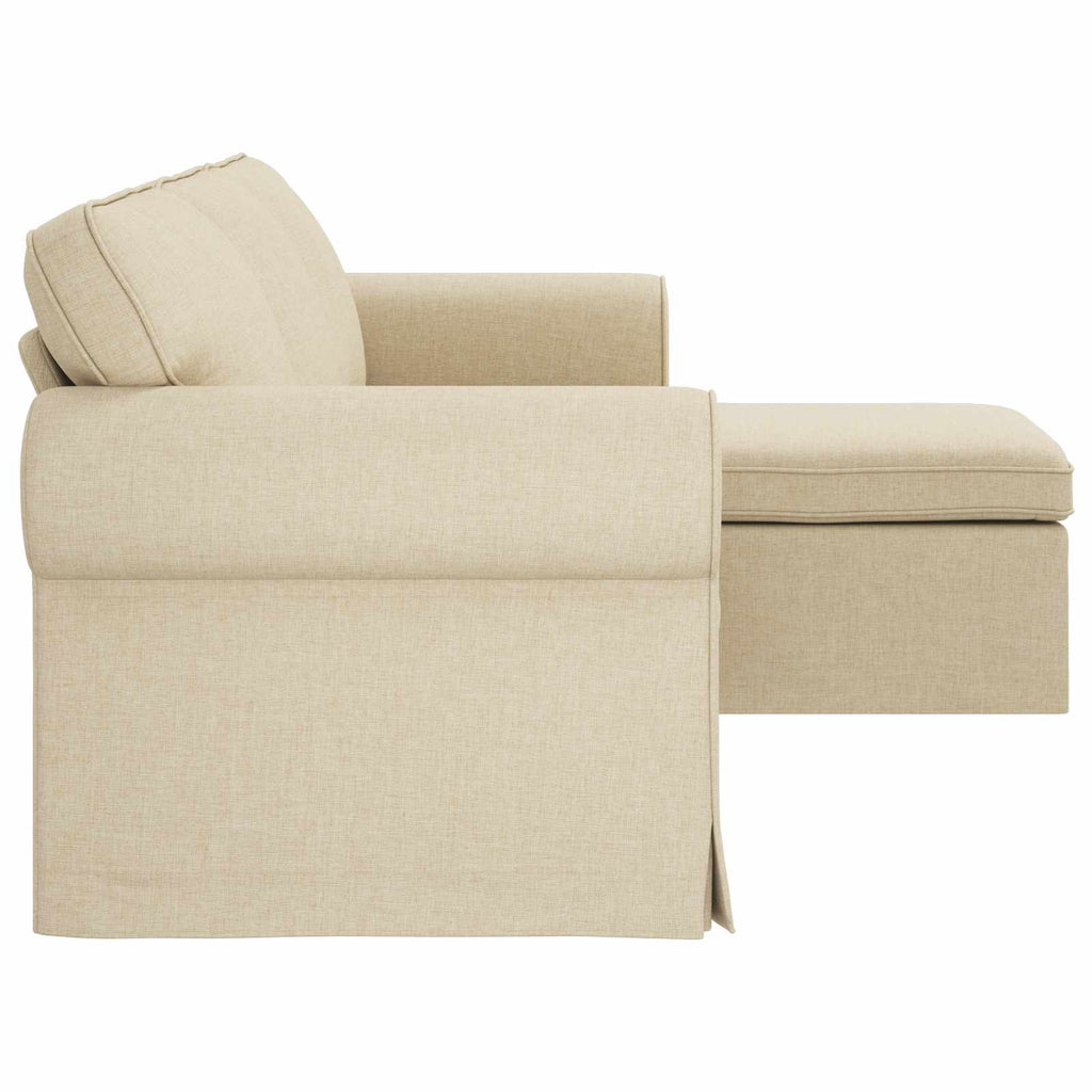 Καναπές Κρεμ 215 x 138 x 80 εκ ύφασμα