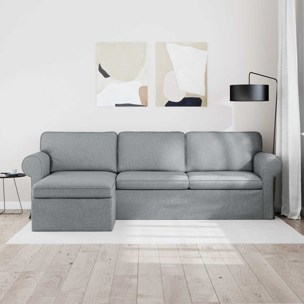 Καναπές Ανοιχτό γκρι 245 x 138 x 80 εκ ύφασμα