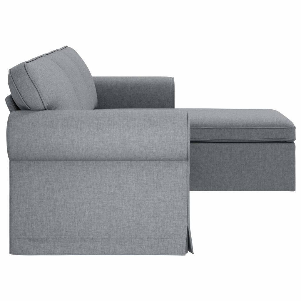 Καναπές Ανοιχτό γκρι 245 x 138 x 80 εκ ύφασμα
