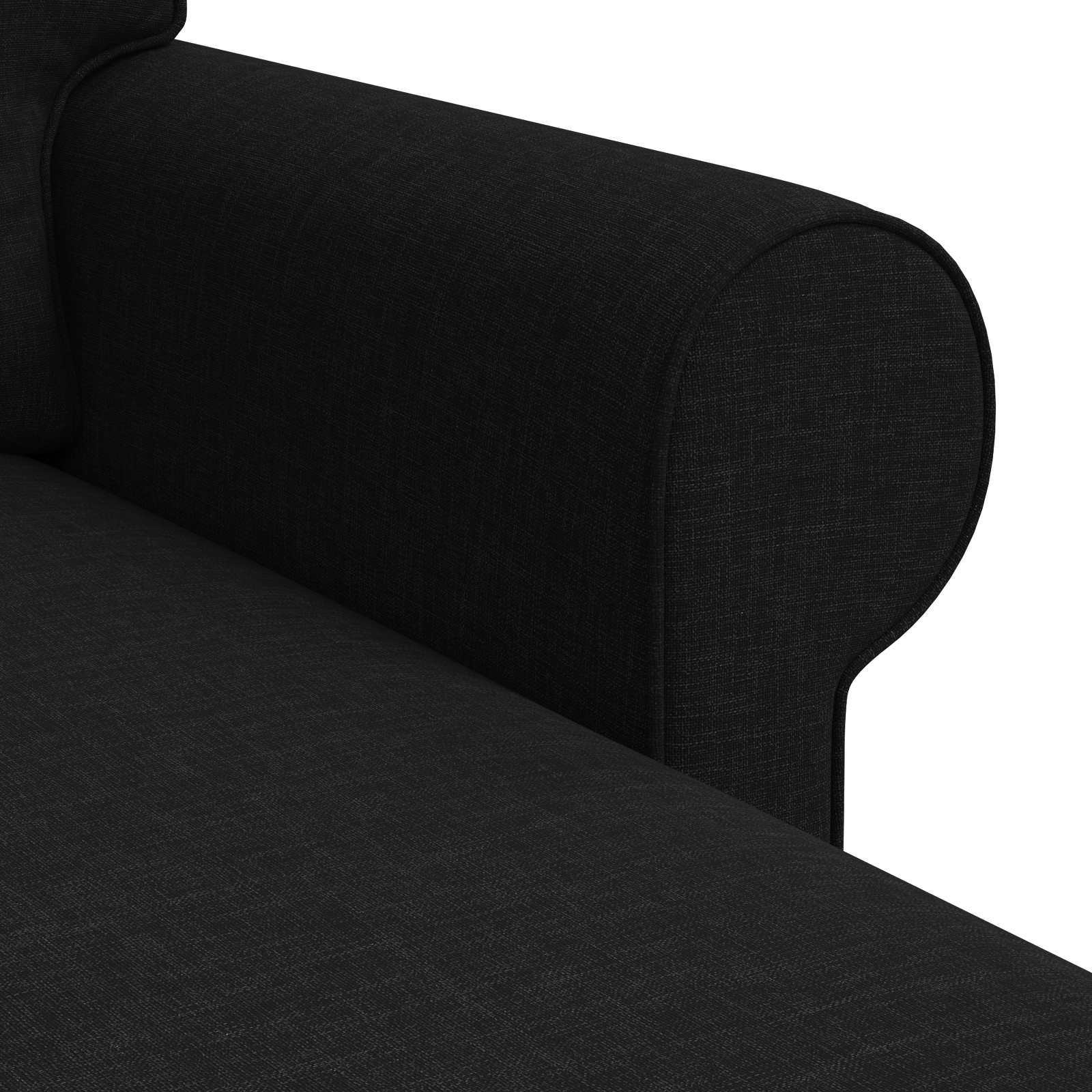 Καναπές Μαύρο 245 x 138 x 80 εκ ύφασμα