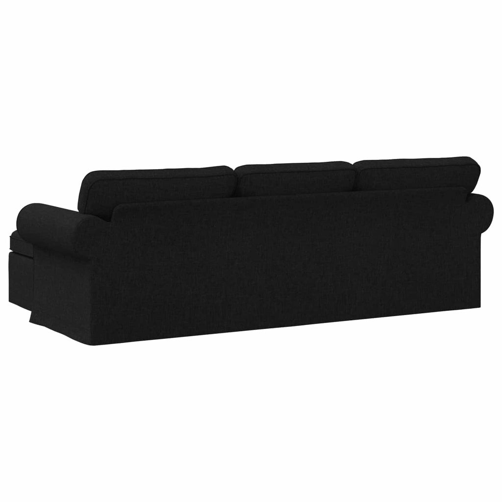 Καναπές Μαύρο 245 x 138 x 80 εκ ύφασμα