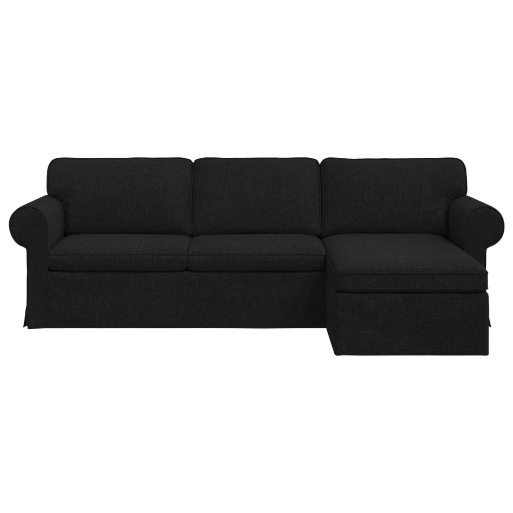Καναπές Μαύρο 245 x 138 x 80 εκ ύφασμα