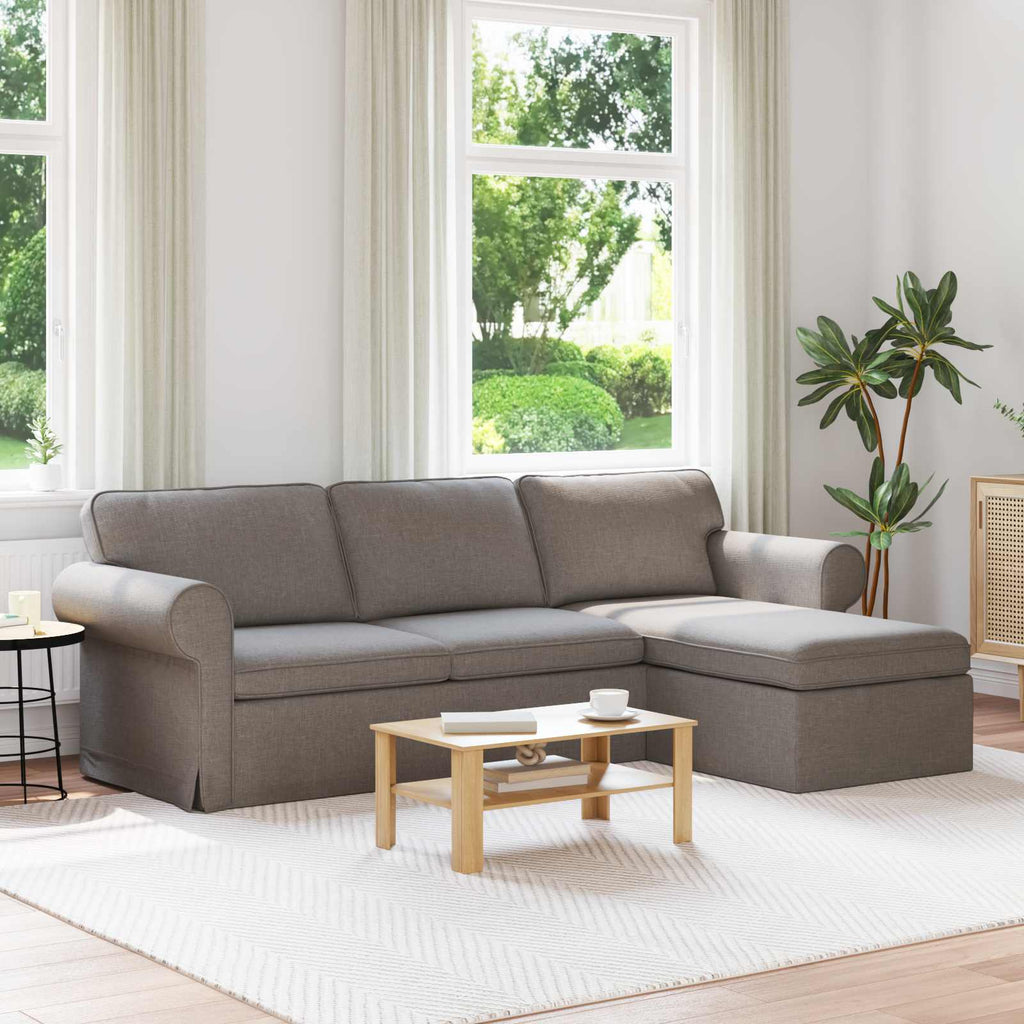 Καναπές Taupe 245 x 138 x 80 εκ ύφασμα