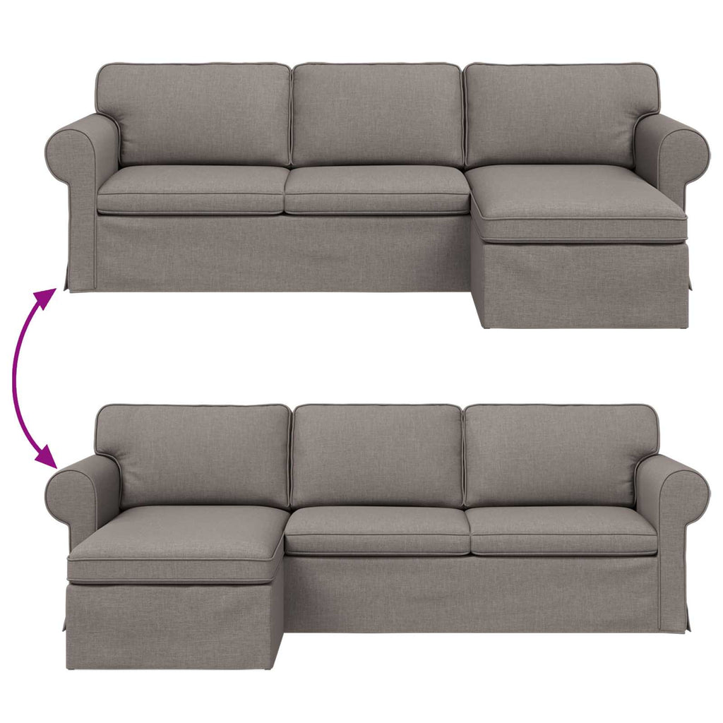 Καναπές Taupe 245 x 138 x 80 εκ ύφασμα
