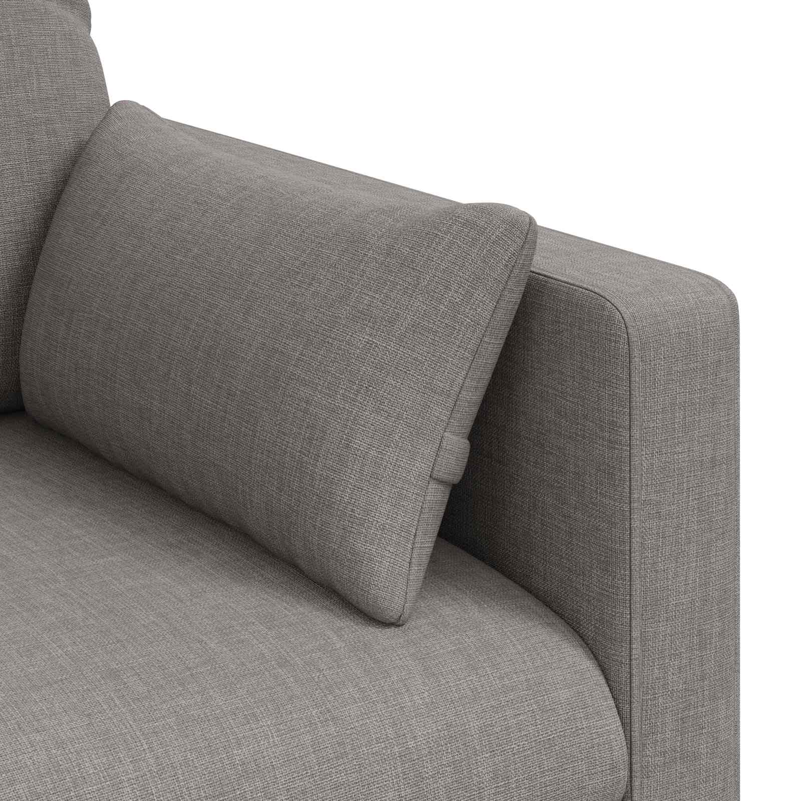 Καναπές Taupe 139 x 78 x 80 εκ ύφασμα