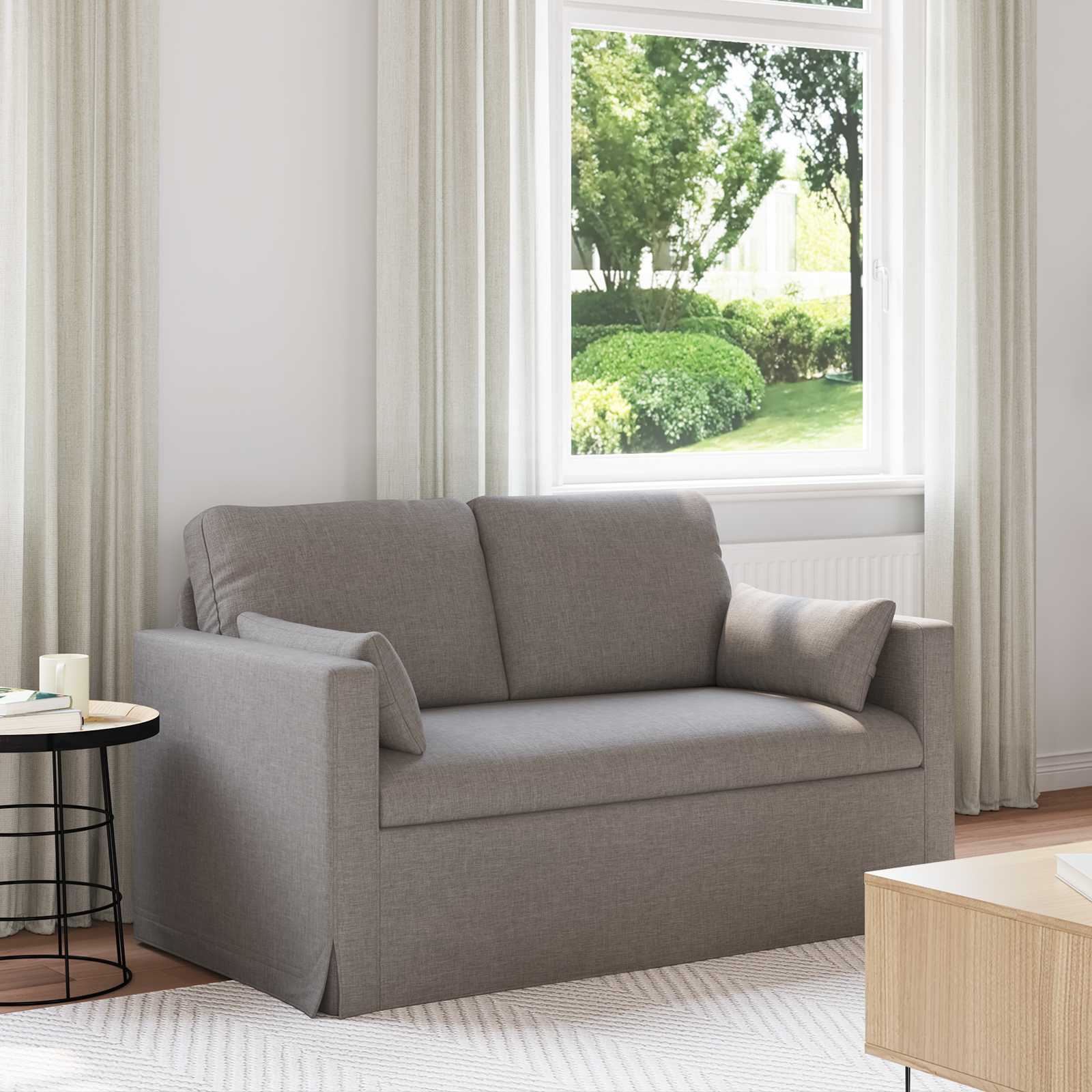 Καναπές Taupe 139 x 78 x 80 εκ ύφασμα