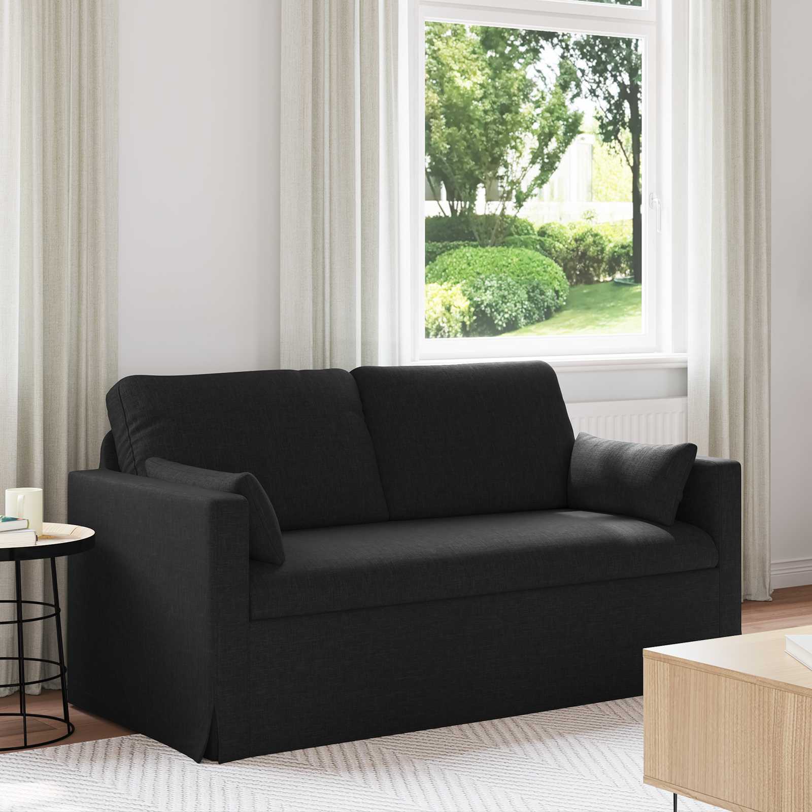 Καναπές Μαύρο 158 x 78 x 80 εκ ύφασμα