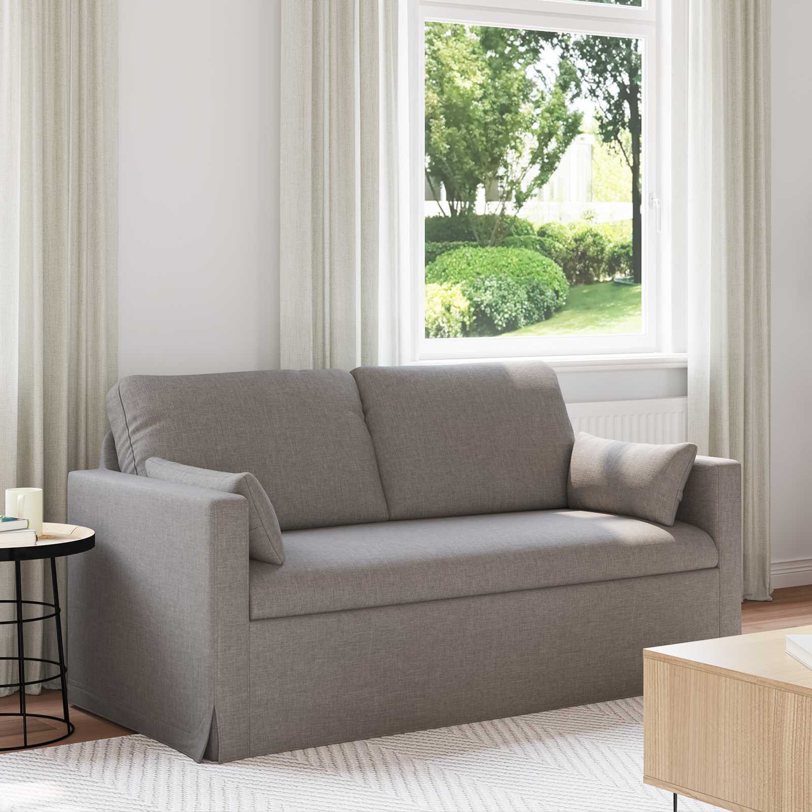 Καναπές Taupe 158 x 78 x 80 εκ ύφασμα