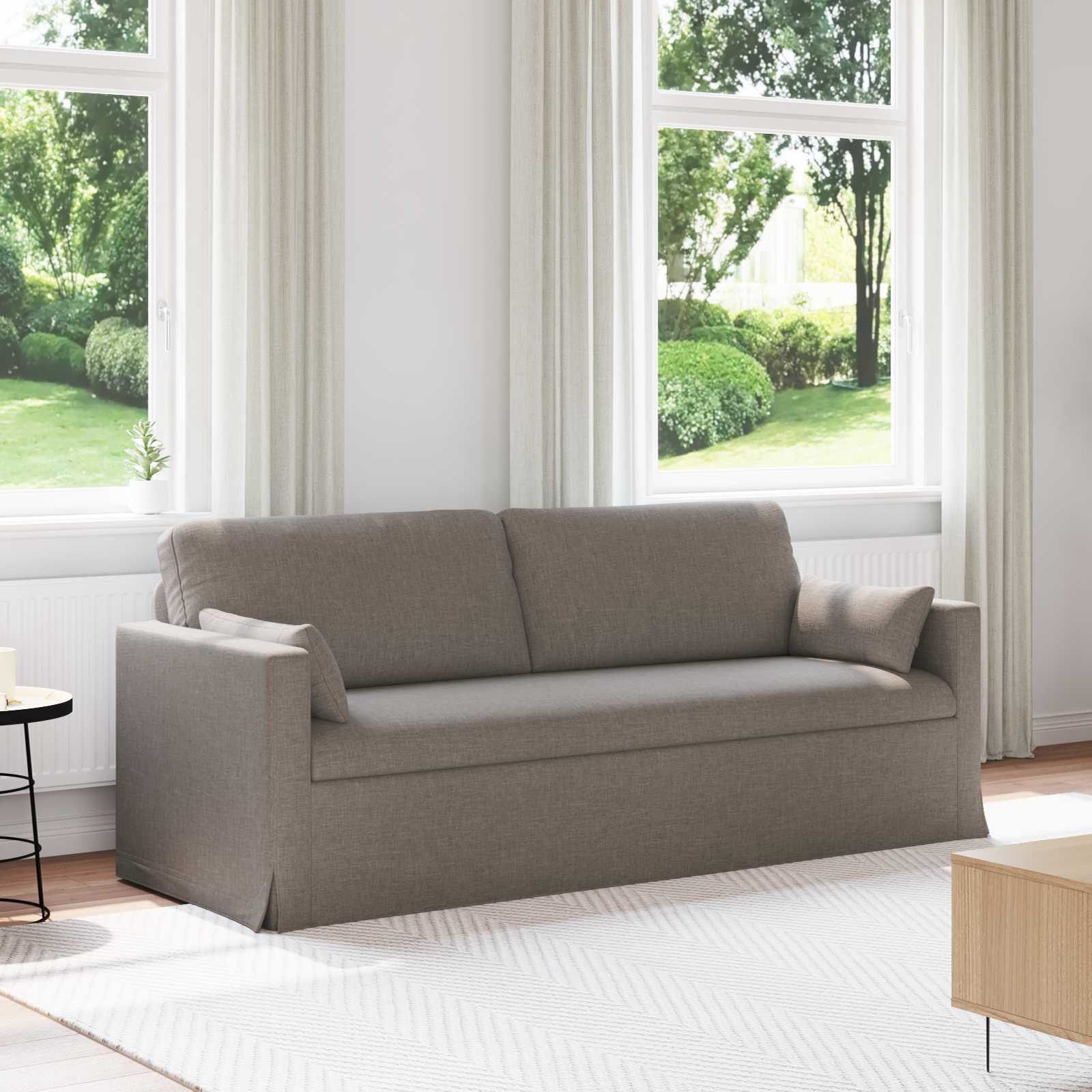 Καναπές Taupe 198 x 78 x 80 εκ ύφασμα