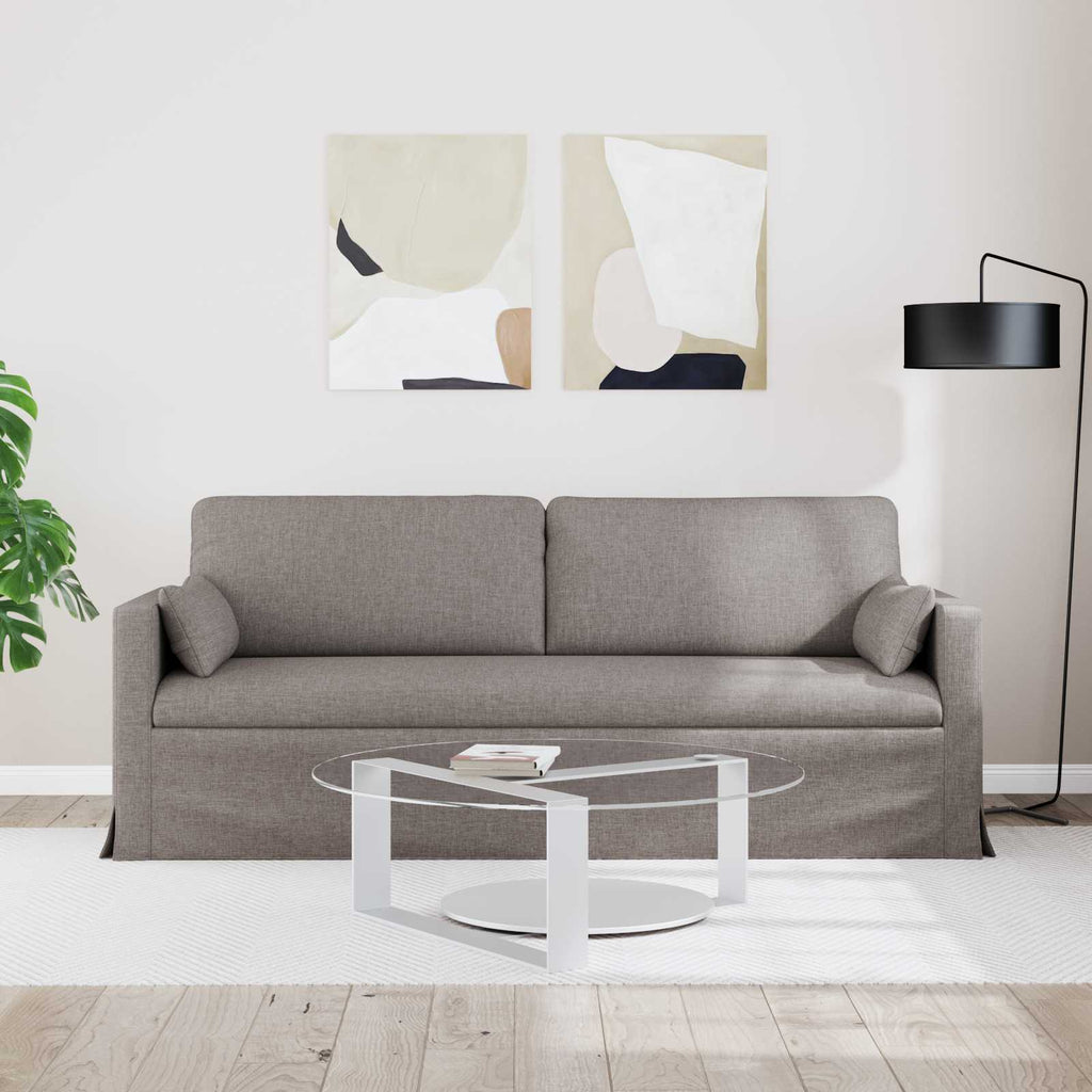 Καναπές Taupe 198 x 78 x 80 εκ ύφασμα