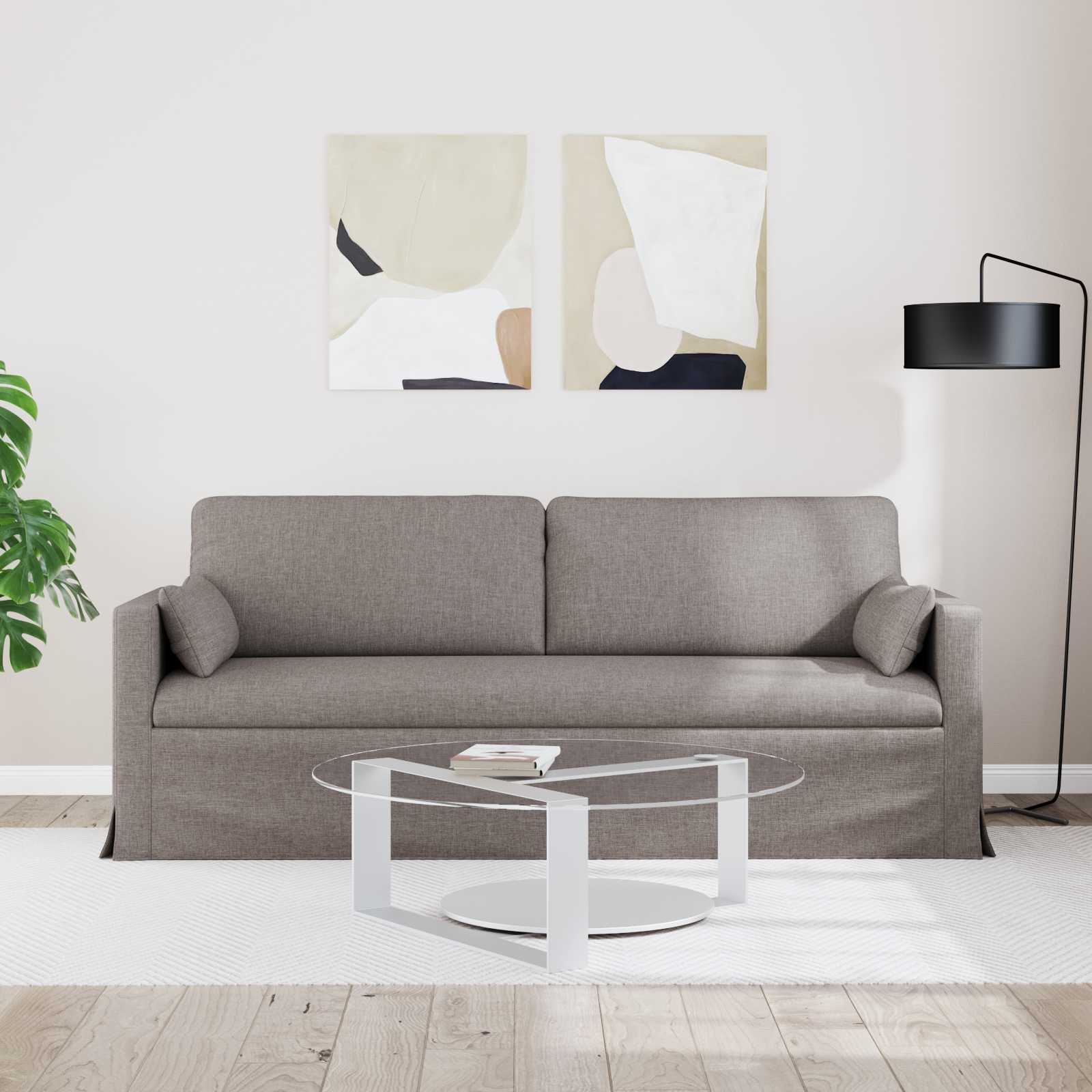 Καναπές Taupe 198 x 78 x 80 εκ ύφασμα