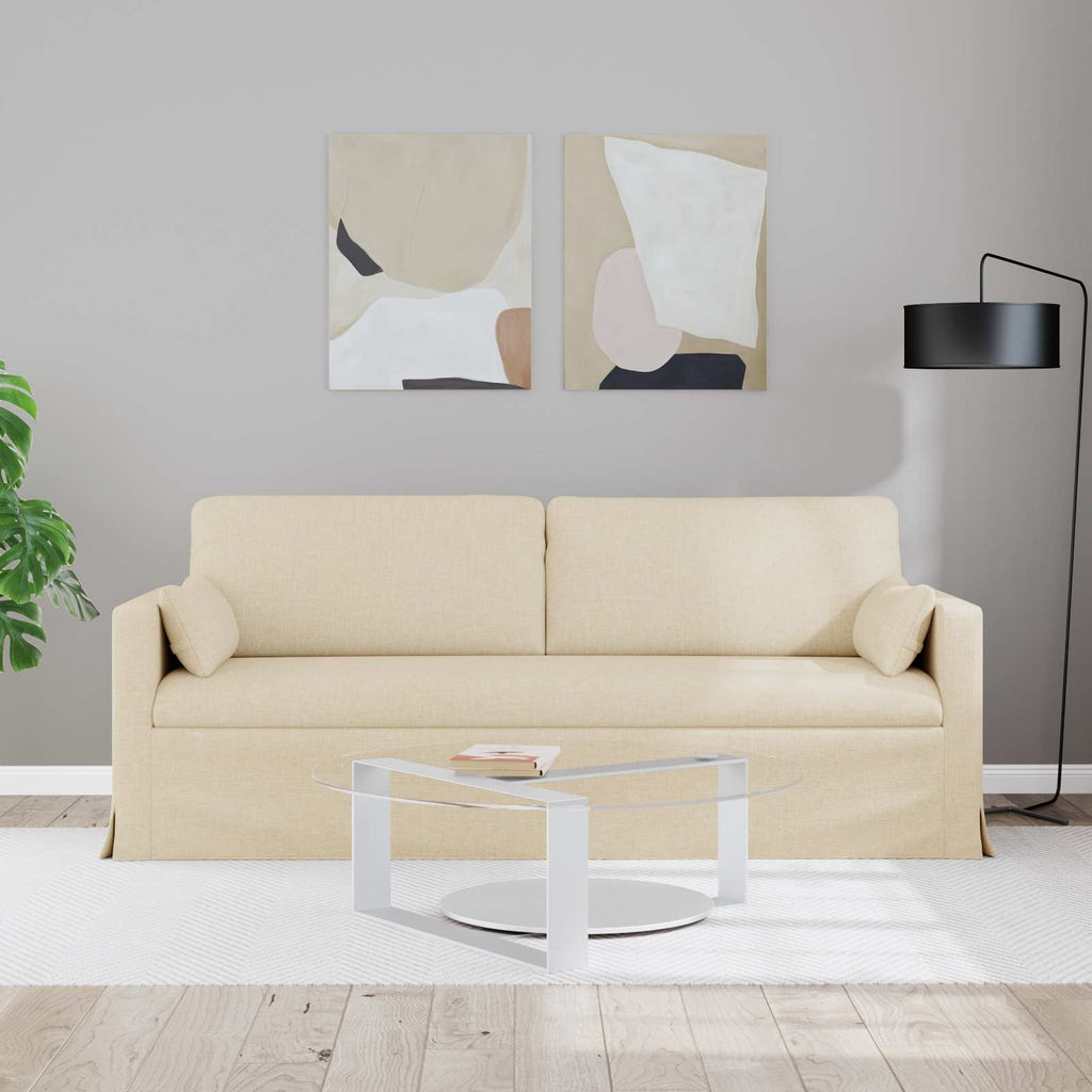 Καναπές Κρεμ 198 x 78 x 80 εκ ύφασμα