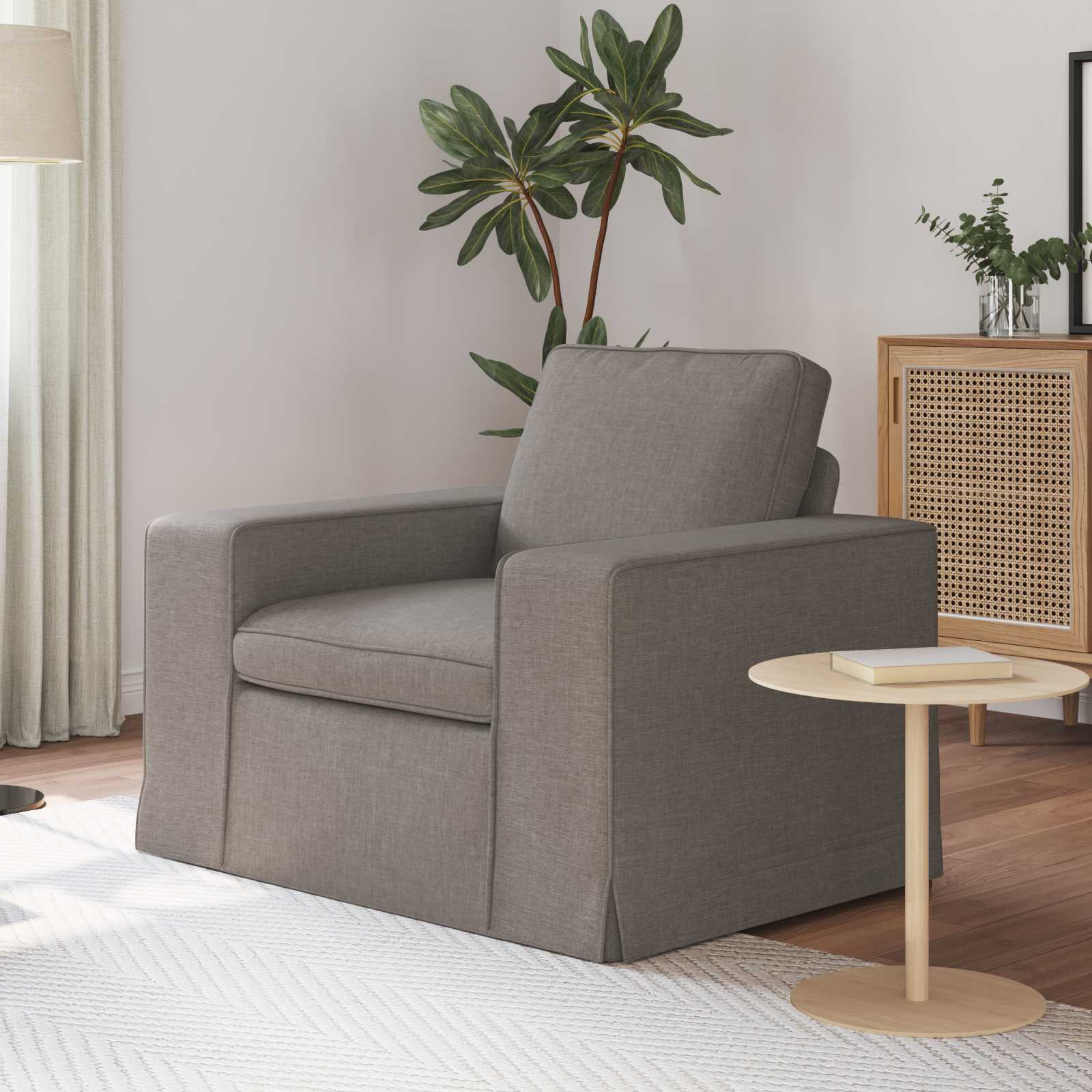 Καναπές Taupe 103 x 80 x 82 εκ ύφασμα
