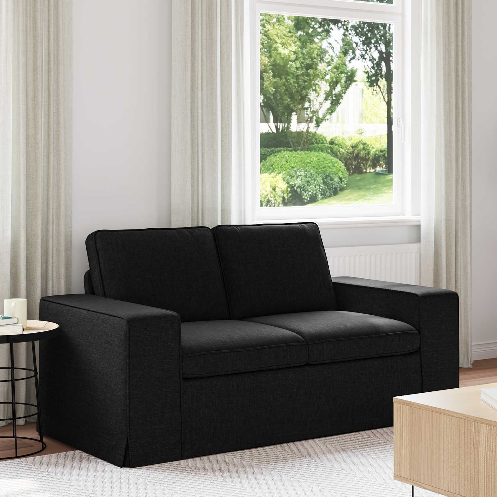 Καναπές Μαύρο 162 x 80 x 82 εκ ύφασμα