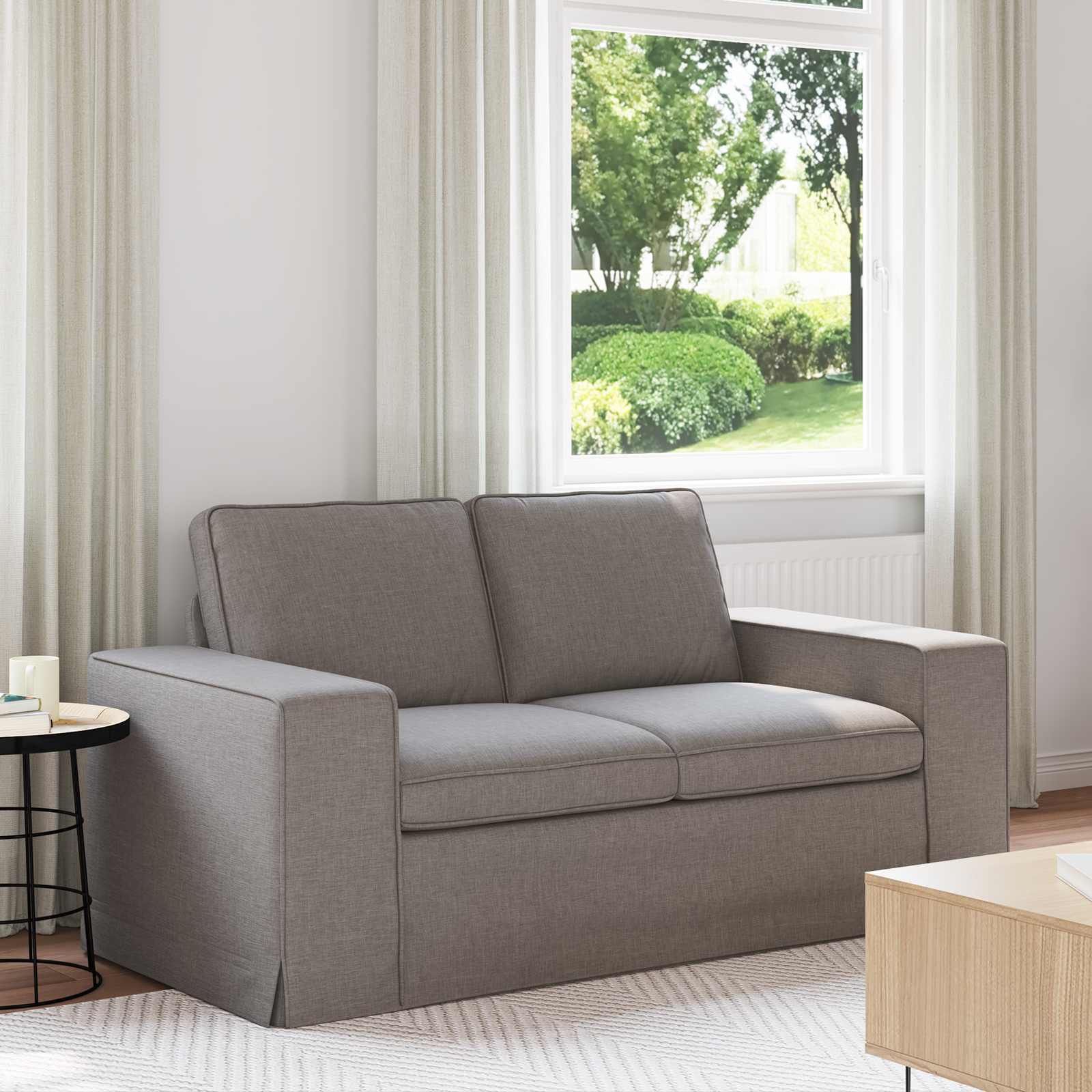 Καναπές Taupe 162 x 80 x 82 εκ ύφασμα