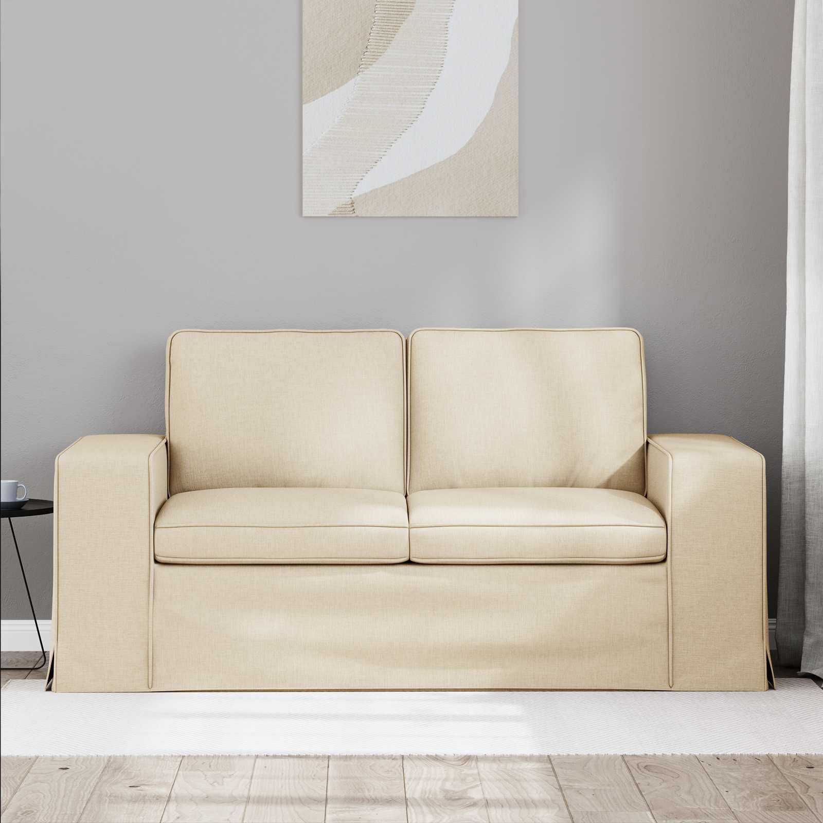 Καναπές Κρεμ 162 x 80 x 82 εκ ύφασμα