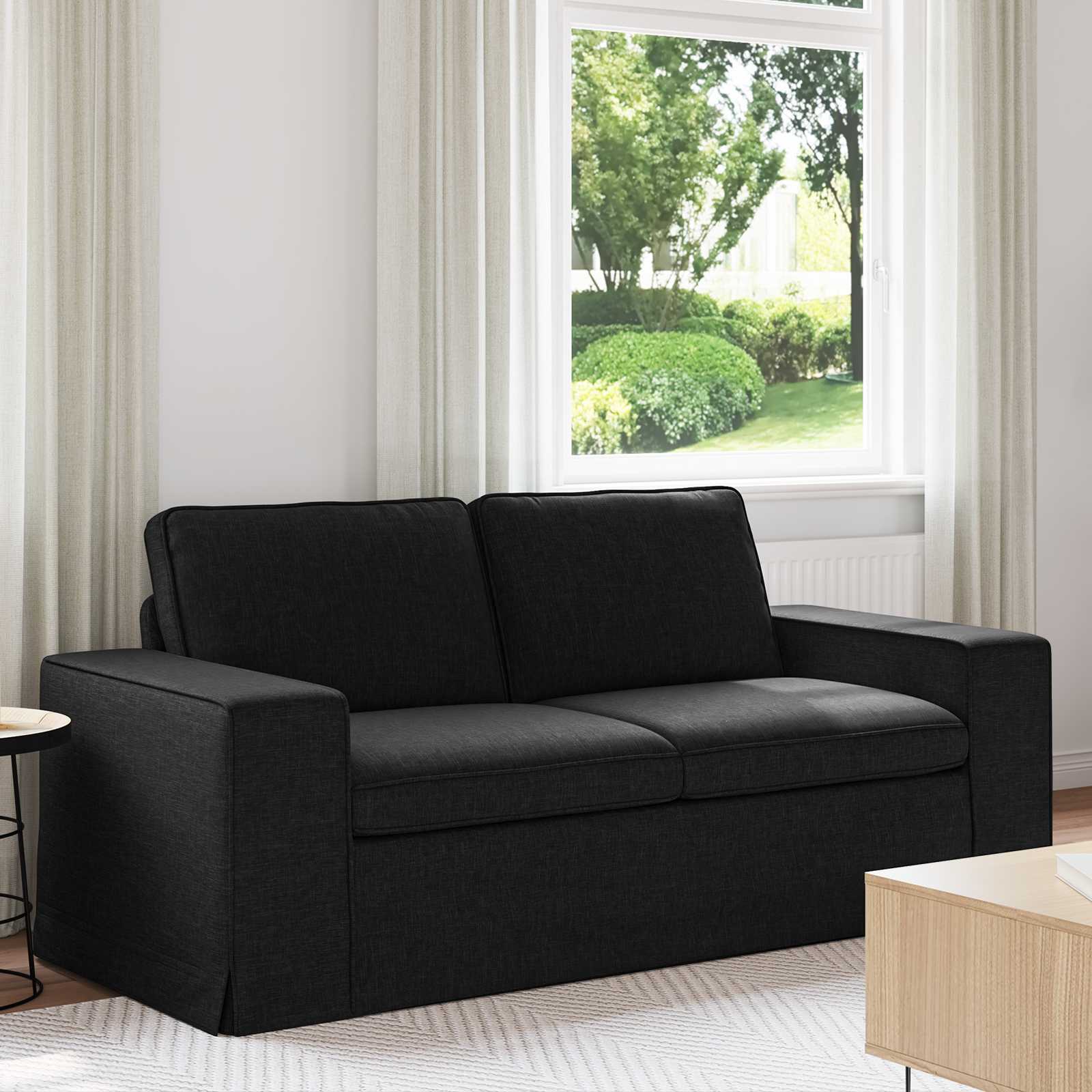 Καναπές Μαύρο 182 x 80 x 82 εκ ύφασμα