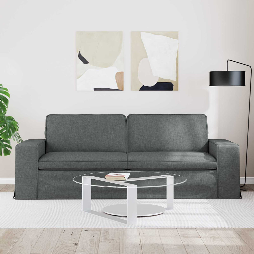 Καναπές Σκούρο Γκρι 222 x 80 x 82 εκ ύφασμα