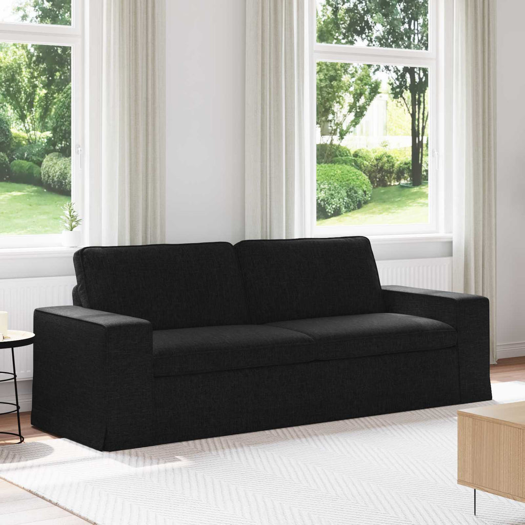 Καναπές Μαύρο 222 x 80 x 82 εκ ύφασμα