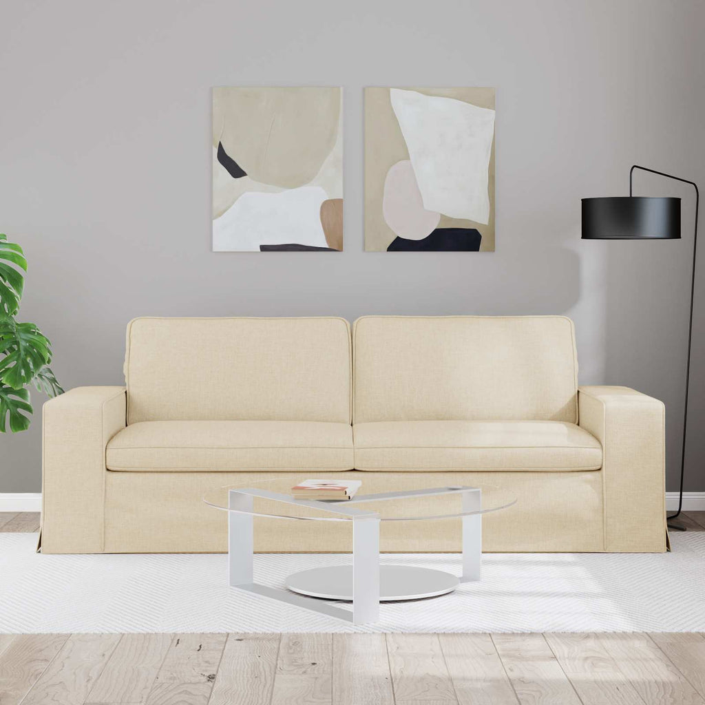 Καναπές Κρεμ 222 x 80 x 82 εκ ύφασμα
