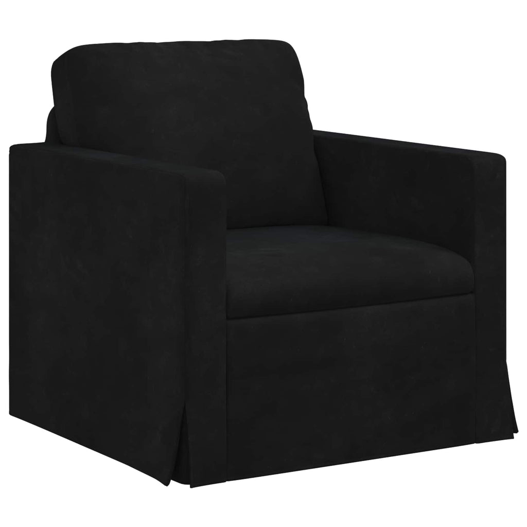 Καναπές Μαύρο 78 x 78 x 80 εκ. Βελούδο