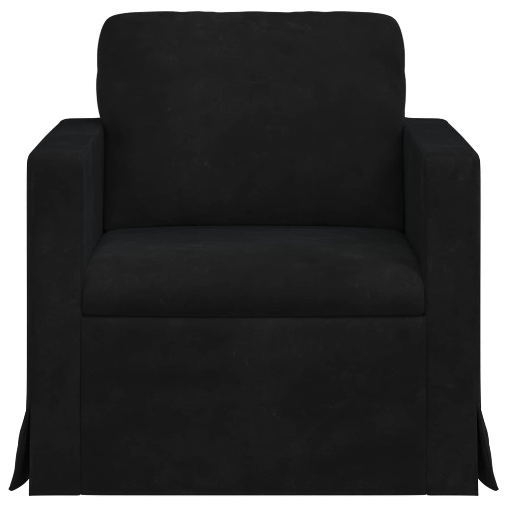 Καναπές Μαύρο 78 x 78 x 80 εκ. Βελούδο