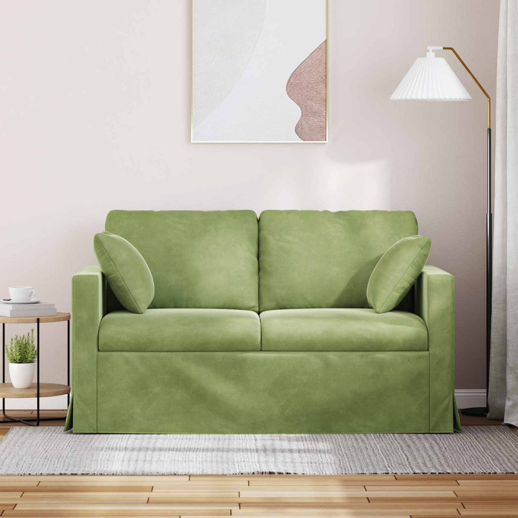 Καναπές Ανοιχτό Πράσινο 138 x 78 x 80 εκ Βελούδο