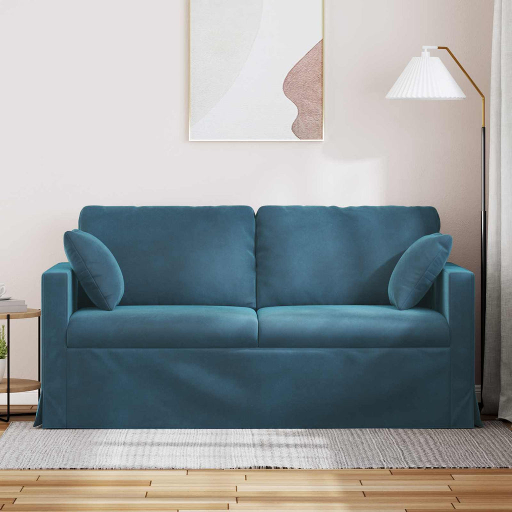 Καναπές Μπλε 158 x 78 x 80 εκ Βελούδο
