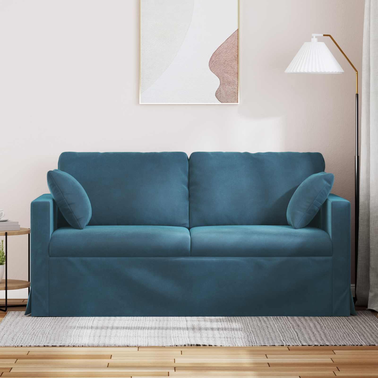 Καναπές Μπλε 158 x 78 x 80 εκ Βελούδο