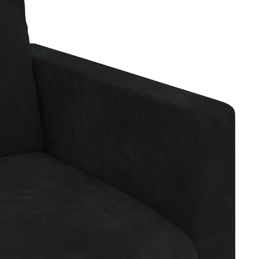 Καναπές Μαύρο 228 x 78 x 80 εκ Βελούδο