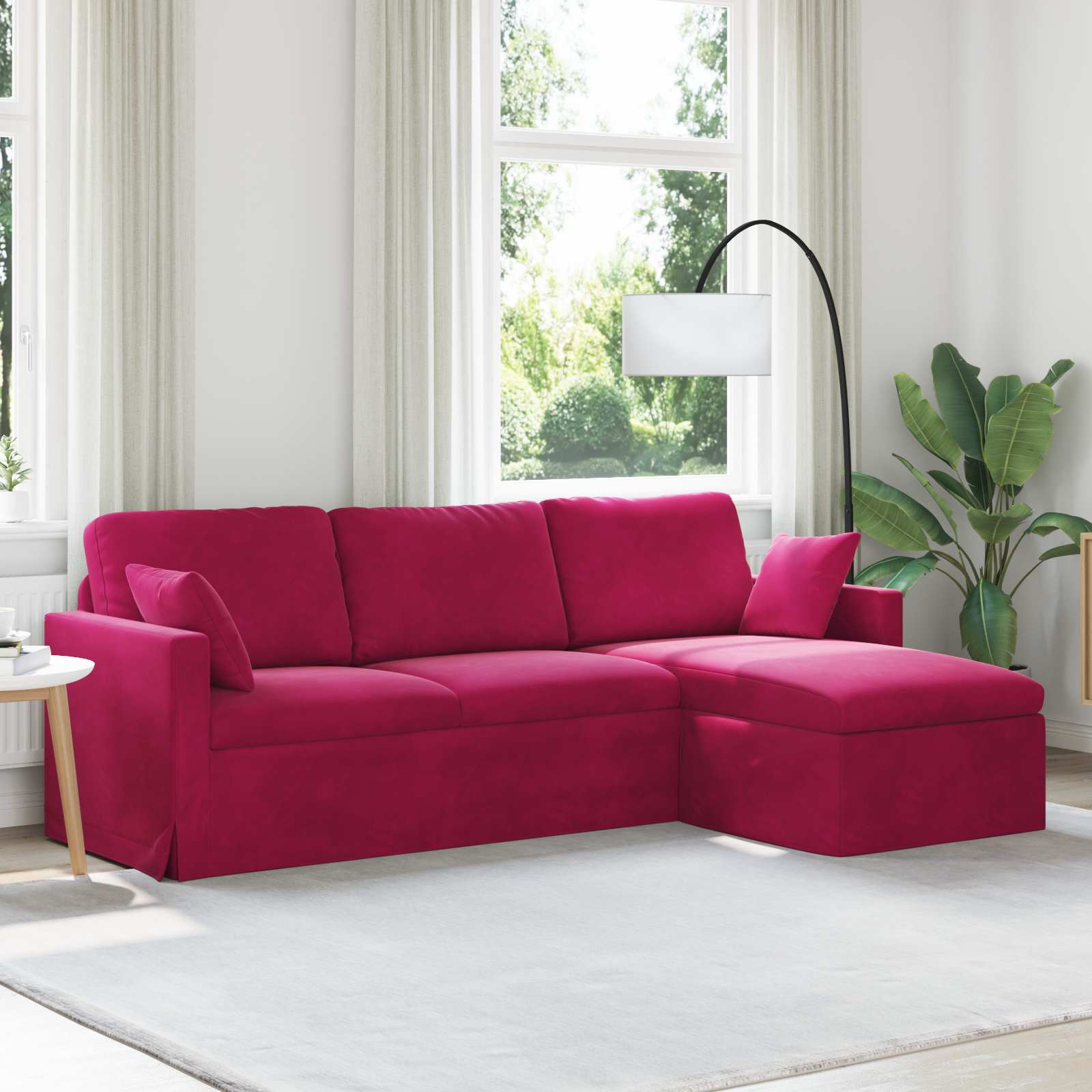 Καναπές Κόκκινο 228 x 134 x 80 εκ Βελούδο