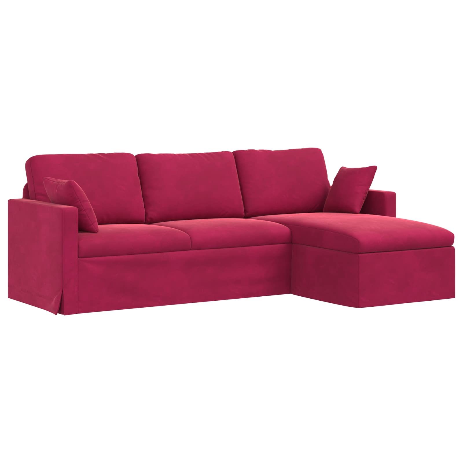Καναπές Κόκκινο 228 x 134 x 80 εκ Βελούδο