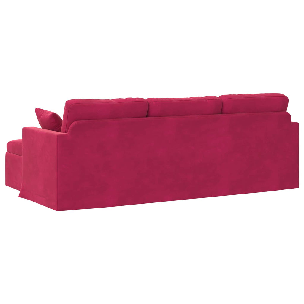 Καναπές Κόκκινο 228 x 134 x 80 εκ Βελούδο