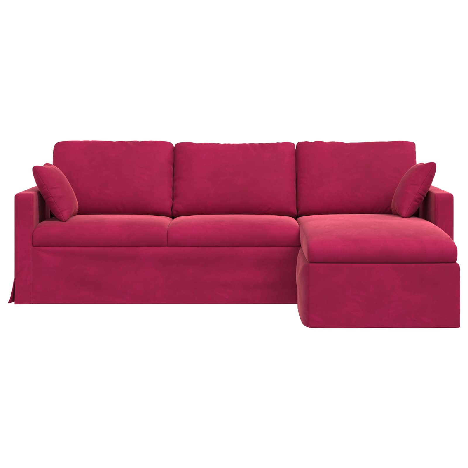 Καναπές Κόκκινο 228 x 134 x 80 εκ Βελούδο