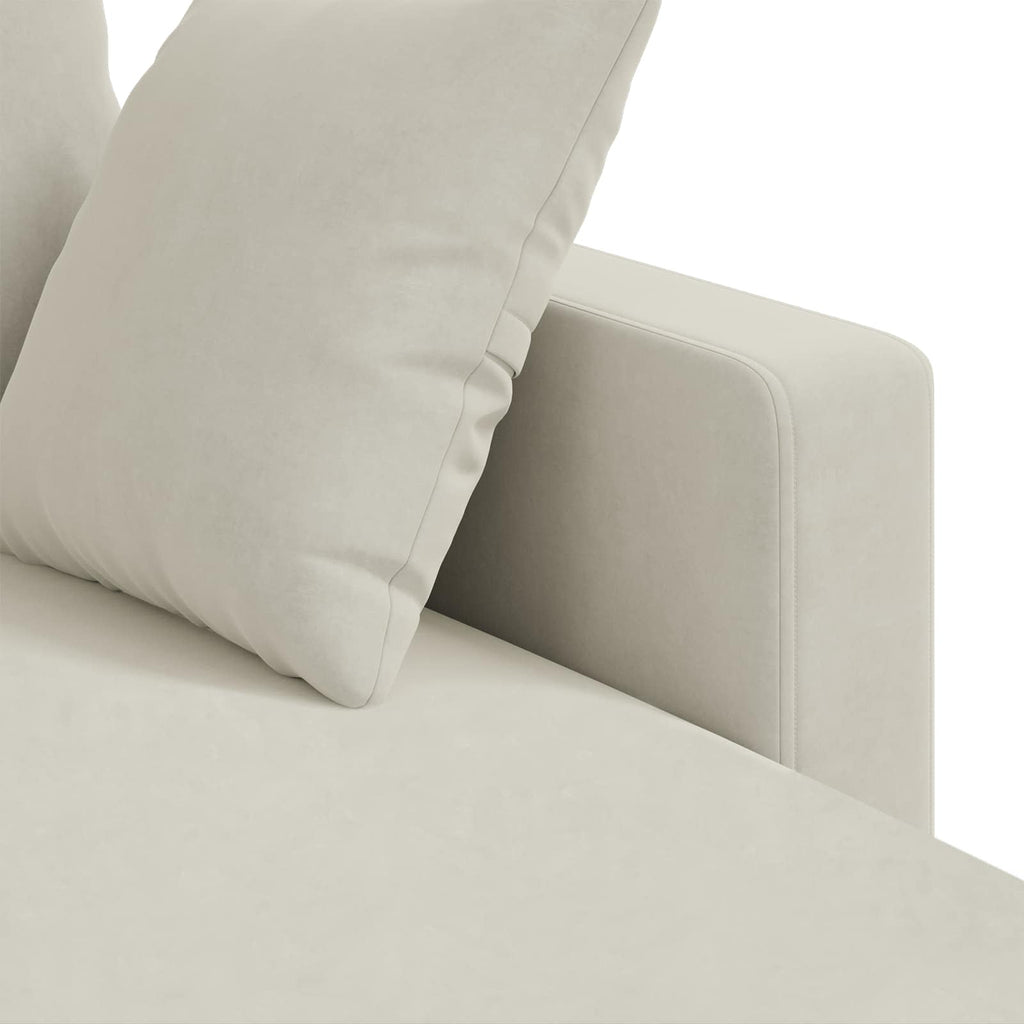 Καναπές Κρεμ 228 x 134 x 80 εκ Βελούδο