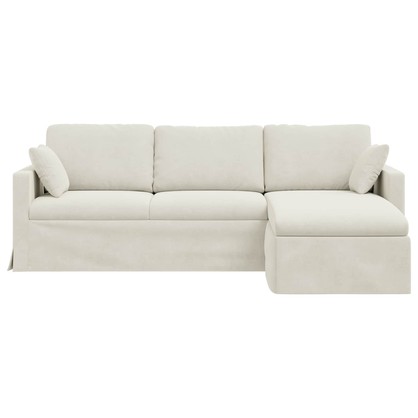 Καναπές Κρεμ 228 x 134 x 80 εκ Βελούδο
